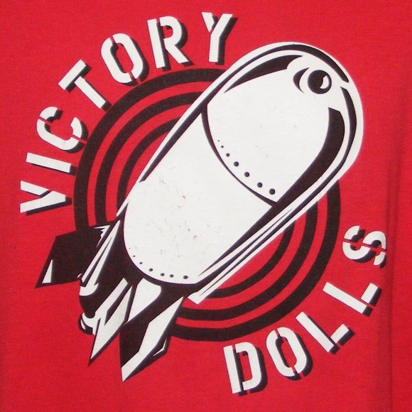VICTORY DOLLS Tshirt, XL, Red, Womens Roller Derby/Rollergirls, Short sleeves - Picture 2 of 11